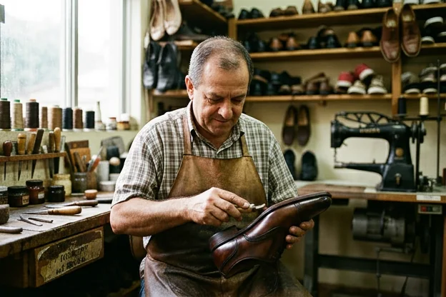 Reforma de sapatos sociais em Barbacena.